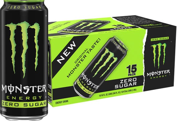 Monster Energy Zero Sugar Drink 16 Oz Cans | Original Green Flavor