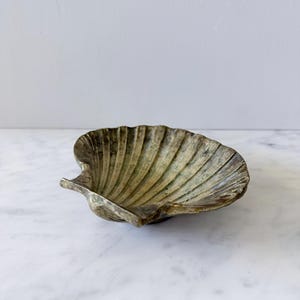 VINTAGE | Brass Shell Dish | Coastal Cottage | Trinket Dish