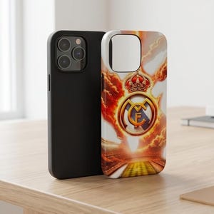 Mobilskal 3D för 15, 16, 17 Pro Max Real Madrid-skal för iPhone bild 1