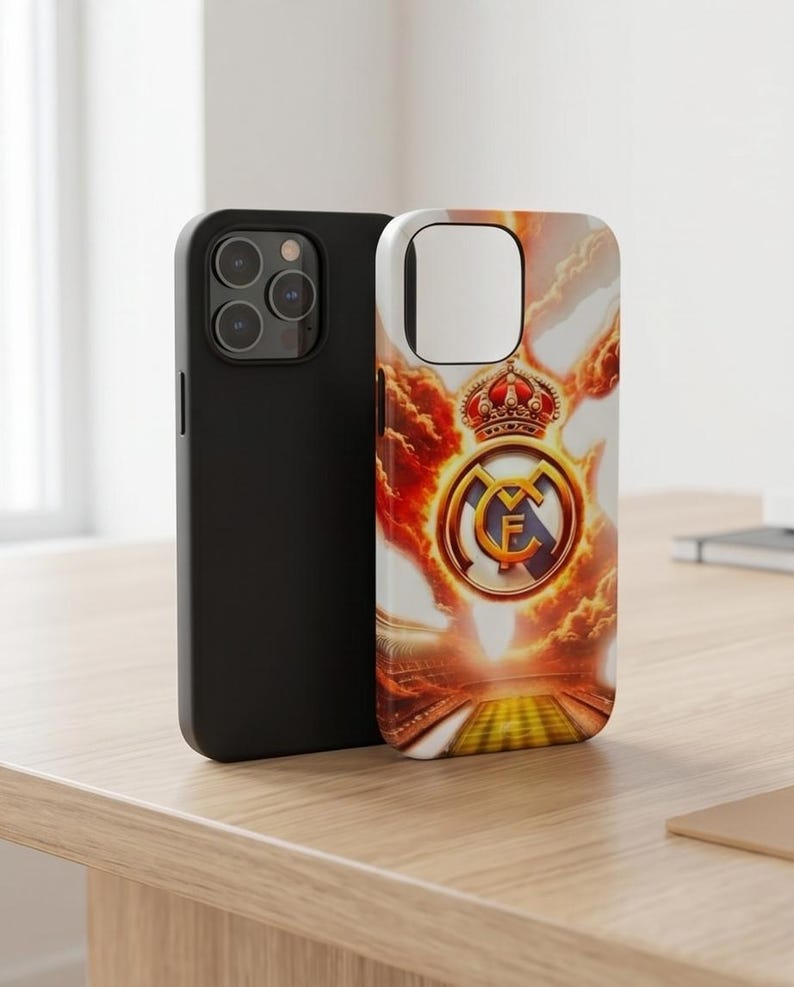 Mobilskal 3D för 15, 16, 17 Pro Max Real Madrid-skal för iPhone bild 1
