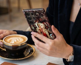 Samsung S 24 ultra 3D Joker-tjej telefonskal i gotisk Harley-stil
