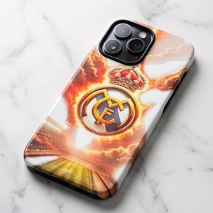 Mobilskal 3D för 15, 16, 17 Pro Max Real Madrid-skal för iPhone bild 2