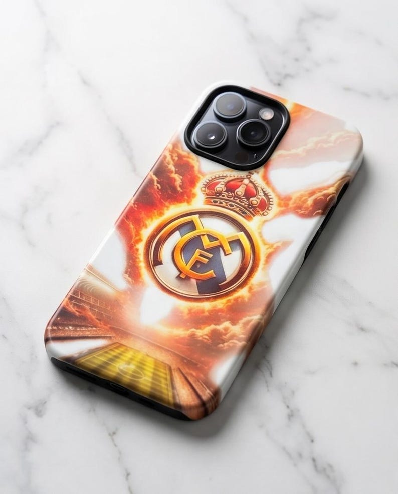 Mobilskal 3D för 15, 16, 17 Pro Max Real Madrid-skal för iPhone bild 2