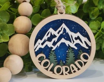 Colorado Ornament • Colorado 3D Ornament  • 2022 Christmas Ornament  • Custom Ornament • Laser Cut Ornament