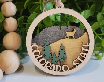 Colorado State Ornament • Colorado 3D Ornament  • 2022 Christmas Ornament  • Custom Ornament • Laser Cut Ornament