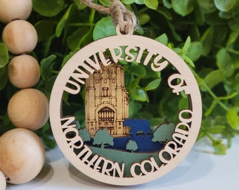 University of Northern Colorado Ornament • Colorado 3D Ornament  • 2022 Christmas Ornament  • Custom Ornament • Laser Cut Ornament