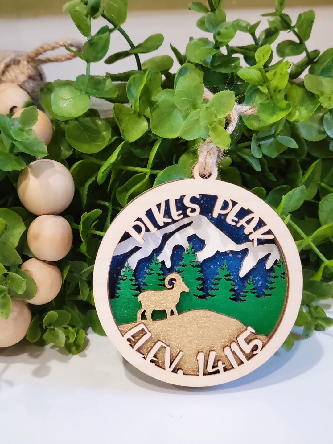 Pikes Peak Colorado Ornament Colorado 3D Ornament 2022 Christmas