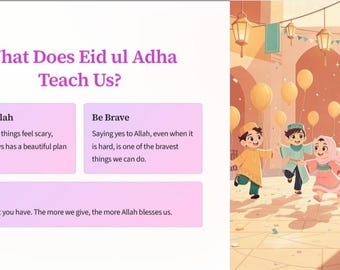 'histoire du prophète Ibrahim Eid ul Adha | Livre islamique pour enfants (téléchargement instantané)