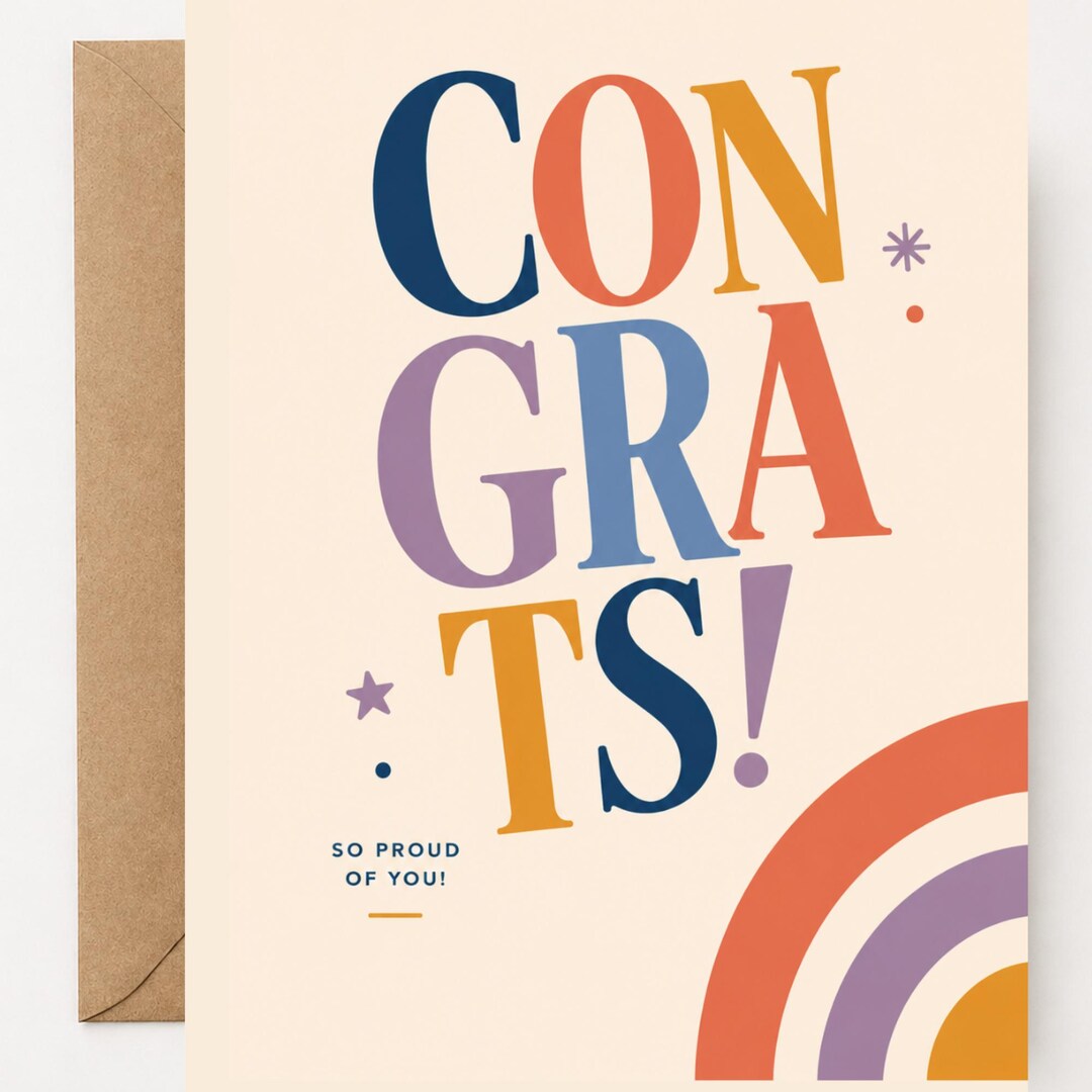Proud Card Congrats Card | Graduation Card | so Proud of You Card - Etsy