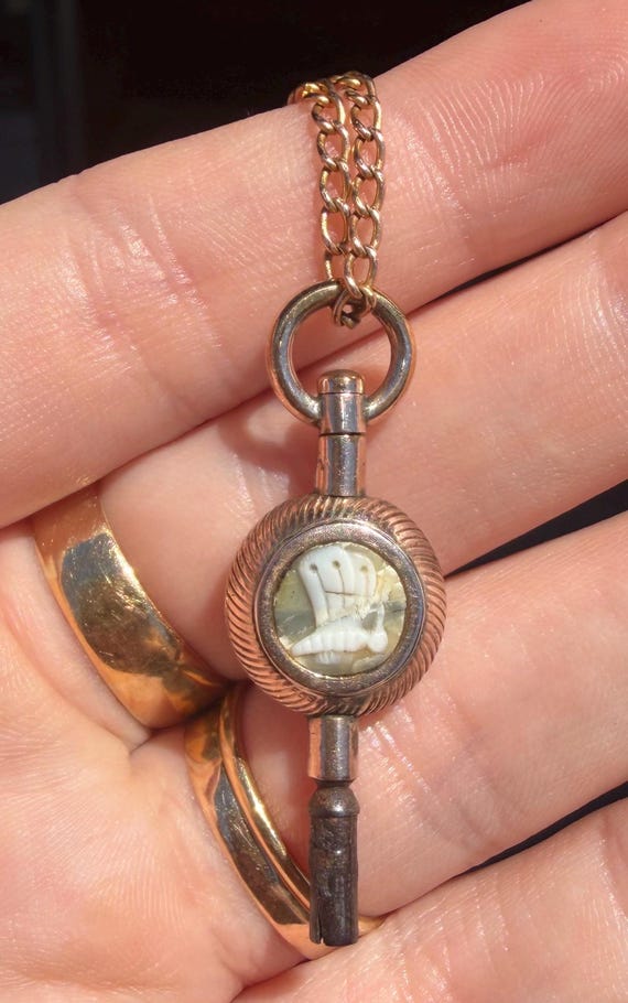 Antique Georgian Watch Key with Butterfly Intaglio