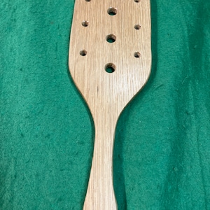 oak fratbrush style spanking paddle with holes mature