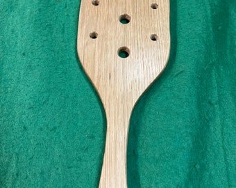 oak fratbrush style spanking paddle with holes mature