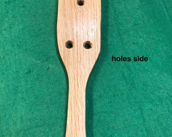 oak buttons & holes fratbrush spanking paddle