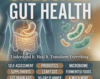 Unlocked Gut Health Guide PDF | Probiotics, Microbiome, Leaky Gut, Fermented Foods, Gut-Brain Axis, 90-Day Planner | Download