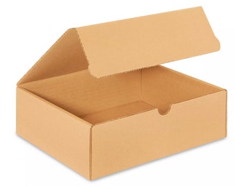 May include: A brown cardboard box with the top flap open. The box is empty and ready to be filled.