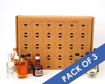 PACK OF 3 | DIY Advent Calendar for Nips, Miniatures, Airplane liquor bottles