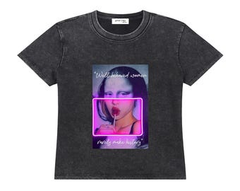 Vintage Wash Drop Schulter T-Shirt