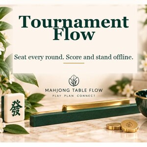 American Mahjong Tournament Flow | Offline Browser Seating, Fairness Audit, Scores & Standings