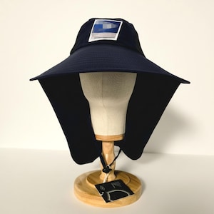 Wide Brim Postal Sun hat with Neck Shade