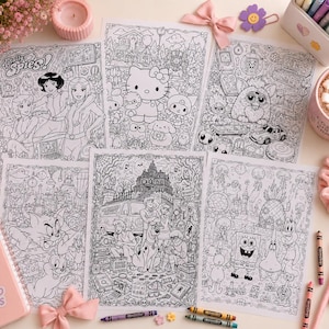 90s 2000s Nostalgic Coloring Book for ADHD | Y2K Retro Cozy Pages (Digital Download) image 3