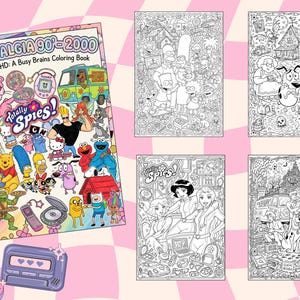 90s 2000s Nostalgic Coloring Book for ADHD | Y2K Retro Cozy Pages (Digital Download) image 4