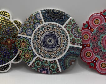 Authentic Moroccan Zellige Coasters Pack of 4
