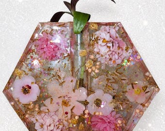 Plant Vase with Faux Flowers