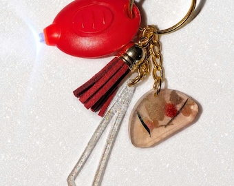 Glow-in-the-Dark Keychain Red 1
