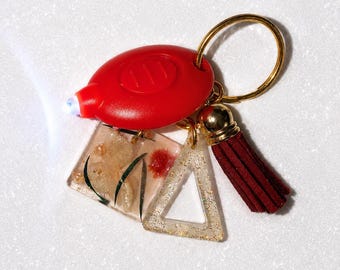 Glow-in-the-Dark Keychain Red 3
