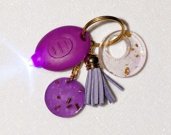Glow-in-the-Dark Keychain Purple