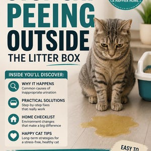 STOP Cat Peeing Outside The Litter Box | Cat Behavior Fix Guide | Instant Digital Download PDF