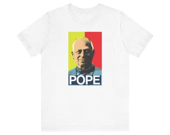 Koszulka pop-artowa w stylu papieża Leo Warhola | Plakat inspirowany Obamą Hope