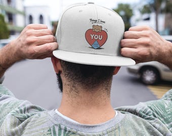 Baseballpet met hartillustratie teddybeer | Ontwerp van Things I Love You