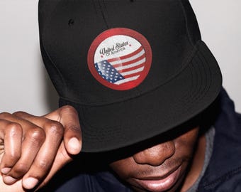 Amerikaanse vlag patch hoed, USA patriottische baseballcap, geborduurde papa hoed, uniseks gestructureerde snapback, cadeau voor hem, cadeau voor haar, US Pride