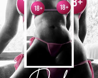 Pink Bikini Hot Tub Photo Print | Modern Boudoir Fitness Wall Art (Digital Download)