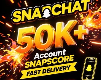 Aged Snapchat Account | 50K Snap Score, Fast Delivery
