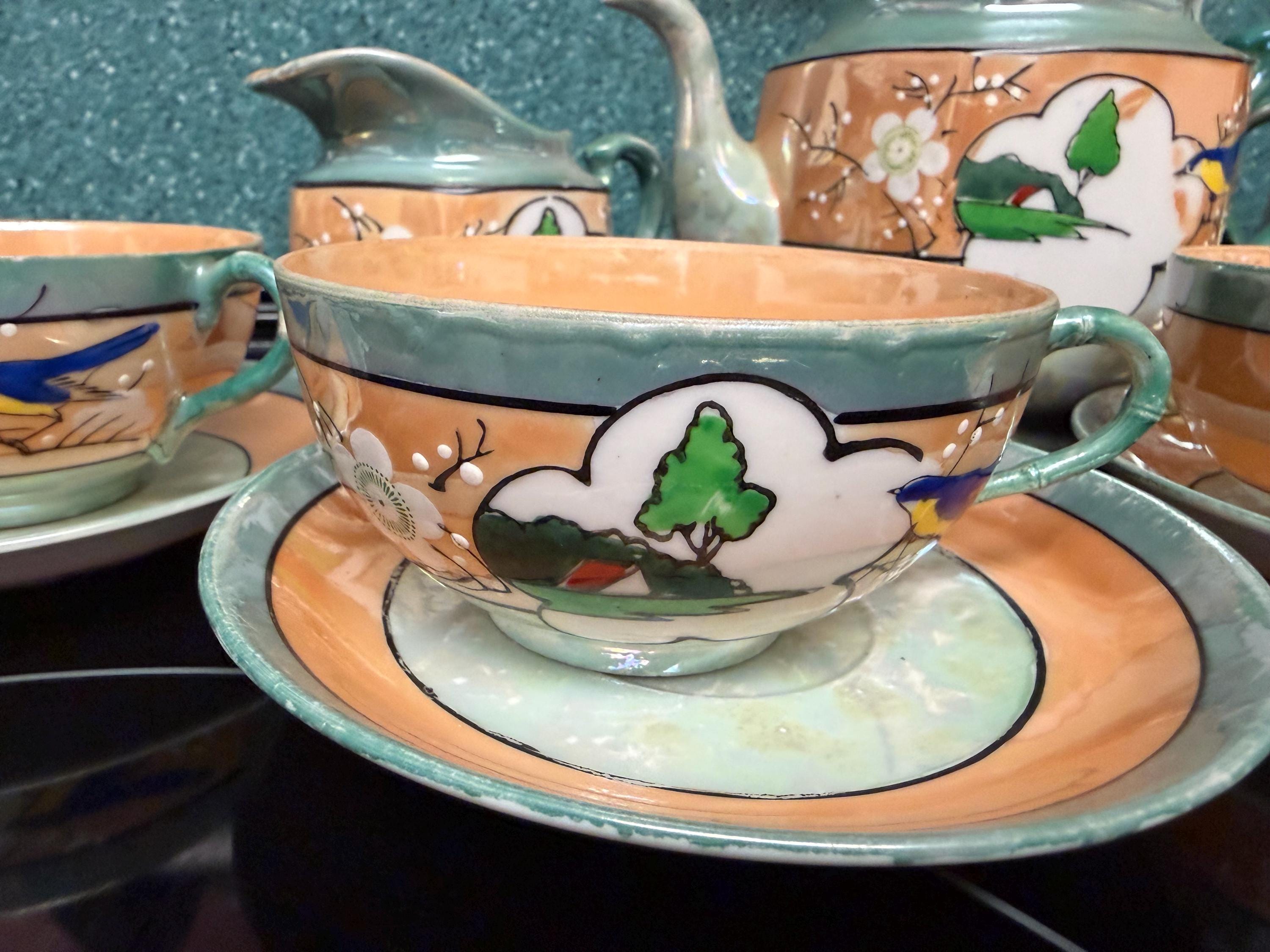 Luster Tea Set Vintage Japanese Lusterware Tea Set - Etsy