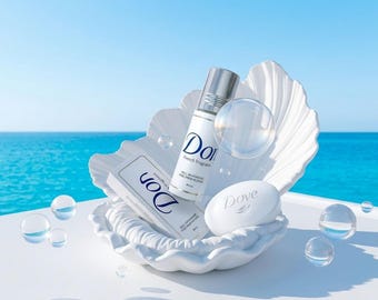Dove Franse geurrol parfum, alcoholvrije schone douchegeur