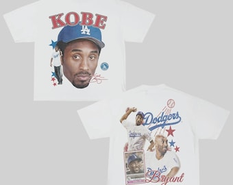 Kobe Bryant Baseball Graphic Design Double Sided Streetwear T-Shirt Tee