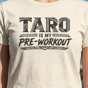 T-shirt Taro Pré-entraînement | T-shirt de gym tatouage polynésien, humour insulaire