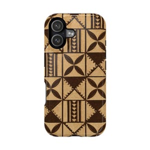 Fijian Phone Case Traditional Fijian Tapa Pattern  | Pacific Island Inspired | Minimalist Tribal Design | Everyday Case | Island Gift