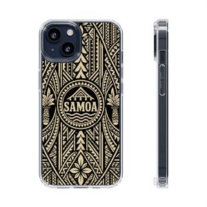 Capas transparentes resistentes a impactos com padrão Samoa Tatau