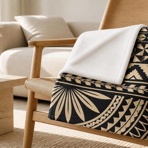 Polynesian Inspired Baby Blanket Soft Cozy & Culturally Inspired