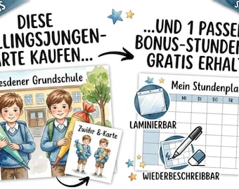 Einschulung, Einschulungskarte 2026, Personalisierte Einschulungskarte 2026,
