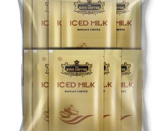 King Coffee 3-in-1 Cafe Sua Vietnamese ijskoffiemix met melk | Zak met 120 sticks van 30 g (1 zak) | Koffiebar, Horeca