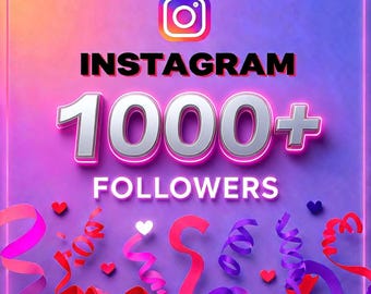 Oltre 1000 follower su Instagram / Pubblico reale e organico / Consegna rapida / Promozione sui social media