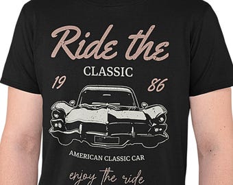Vintage Classic Car T-Shirt, Retro American Classic Car Tee, Vintage Automobile Gift, Car Enthusiast Tee