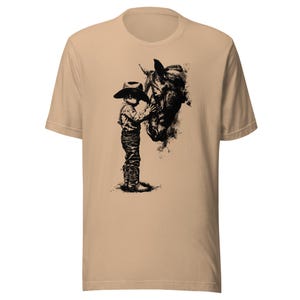 Vintage Cowboy Graphic Tee, Western Cowboy T-Shirt, Country Rodeo Shirt, Ranch Life Apparel, Rustic Western Art Tee, Cowboy Lover Gift