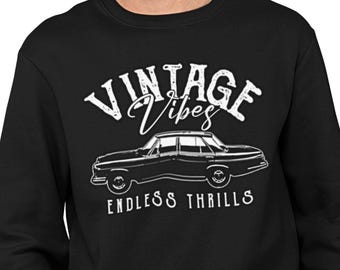 Vintage Classic Car Sweatshirt,  Retro Car Crewneck, Antique Car Graphic, Car Enthusiast Gift