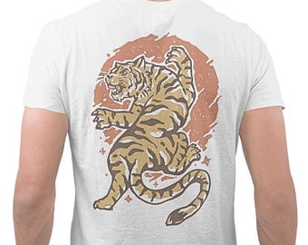 Vintage Tiger T-Shirt, Retro Japanese Tiger Tee, Retro Animal Shirt, Tiger Lover Gift, Unisex Vintage Tee